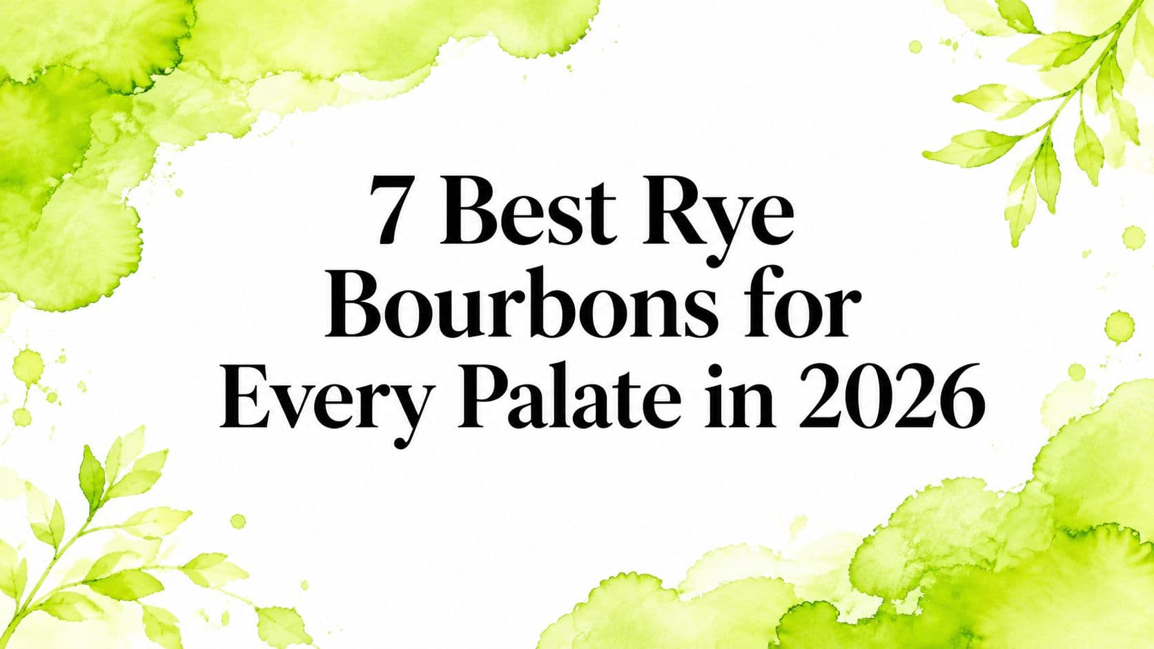 7 Best Rye Bourbons for Every Palate in 2026