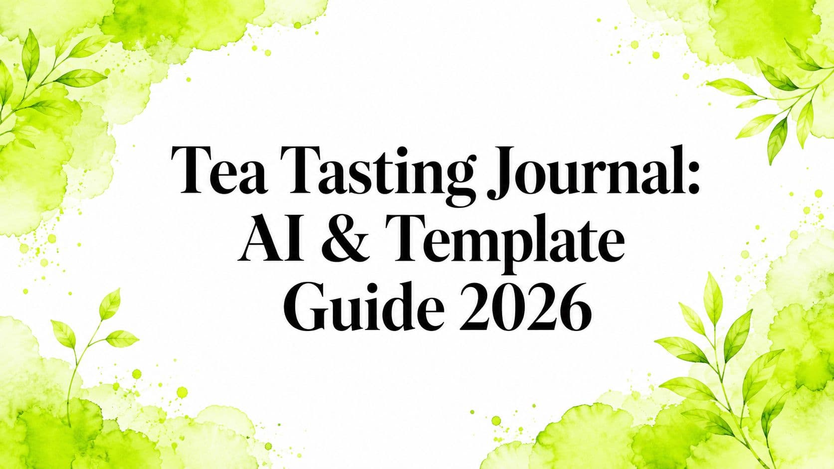 Tea Tasting Journal: AI & Template Guide 2026