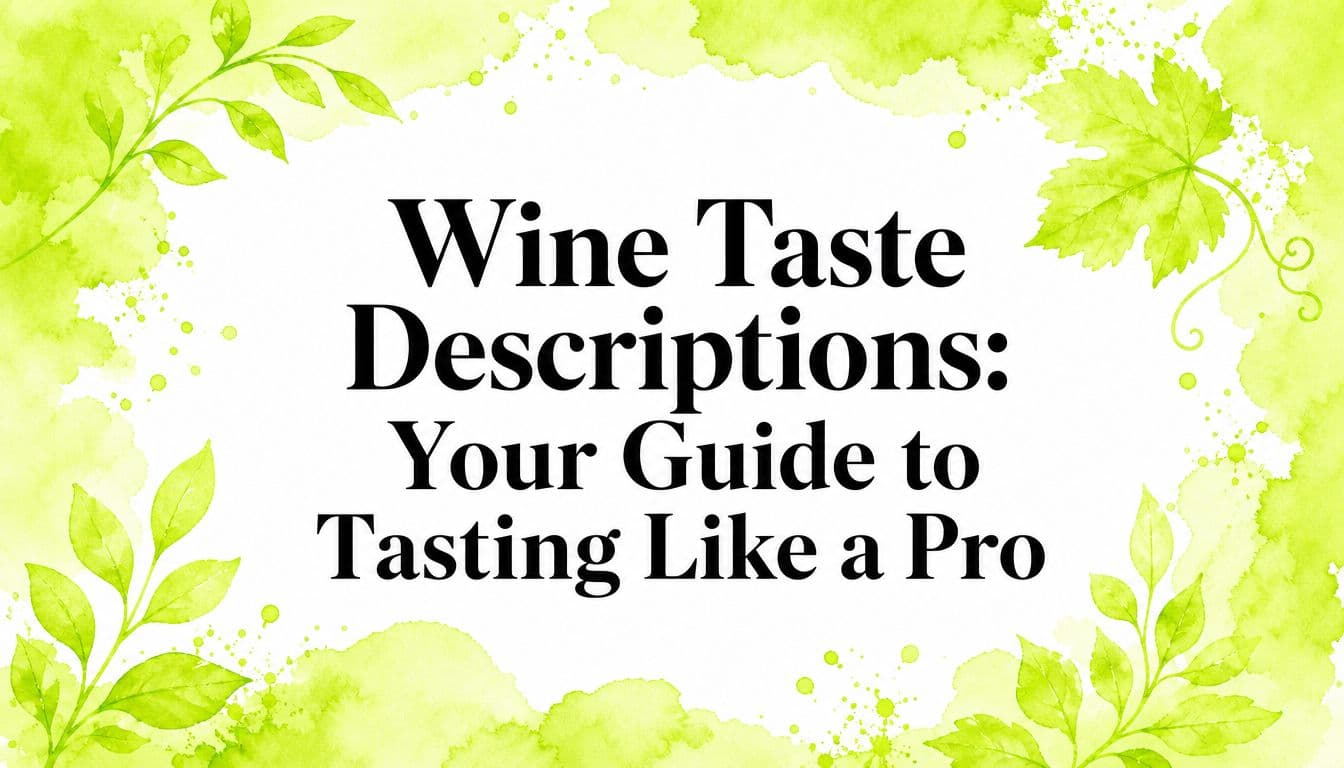 Wine Taste Descriptions: Your Guide to Tasting Like a Pro