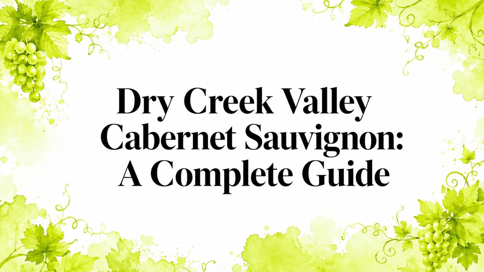 Dry Creek Valley Cabernet Sauvignon: A Complete Guide