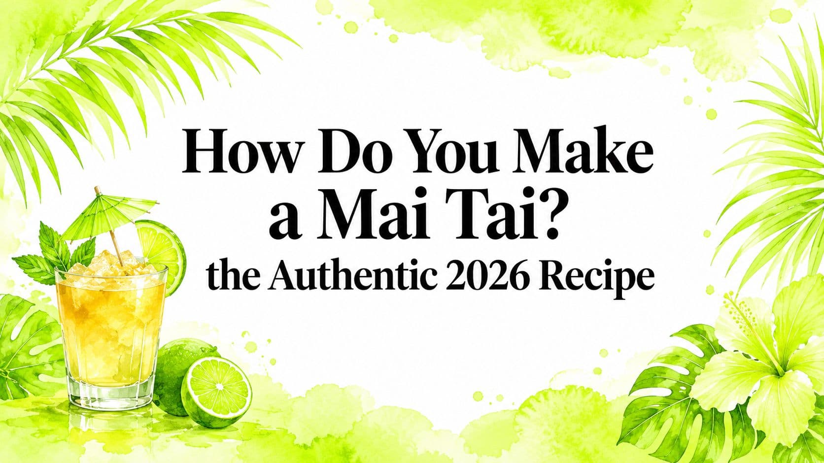 How Do You Make a Mai Tai? the Authentic 2026 Recipe