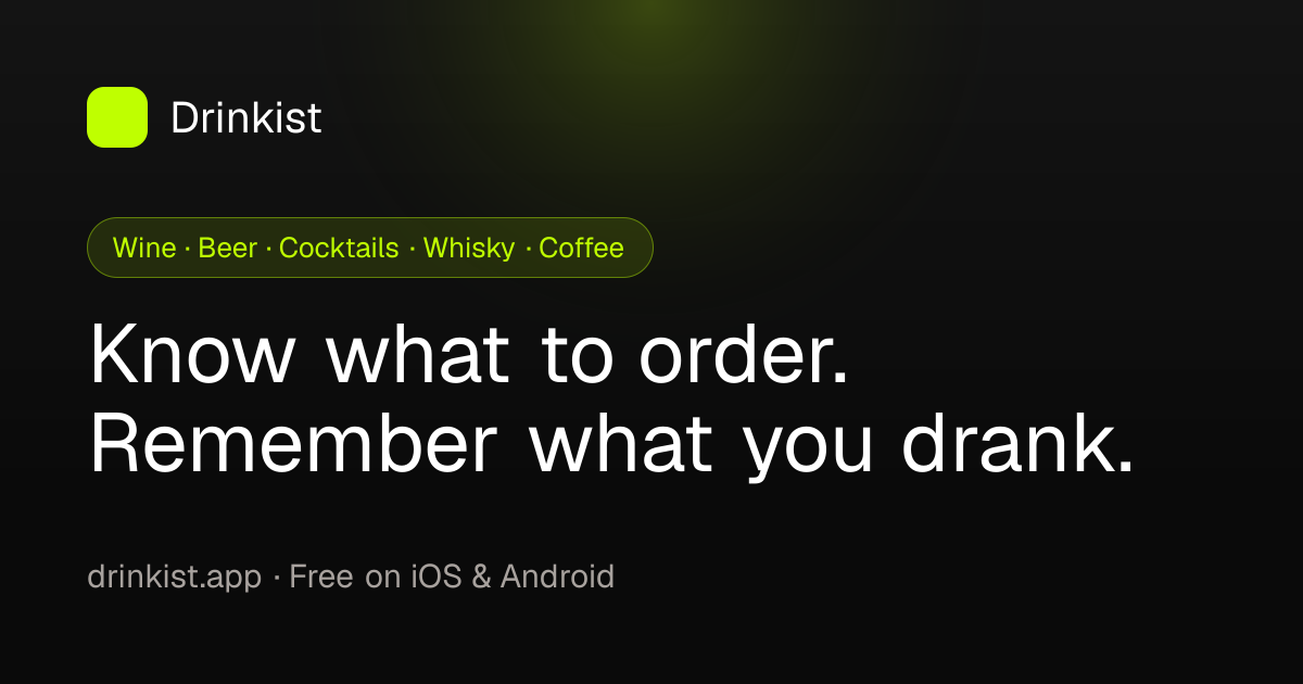 Drinkist — Drink Tracker & Taste Journal App